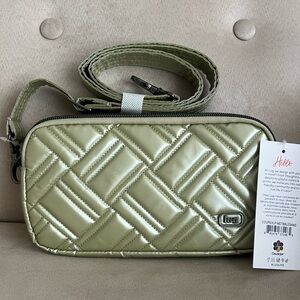 NWT Lug Coupe XL Plus Convertible Crossbody Bag in Metallic Sand